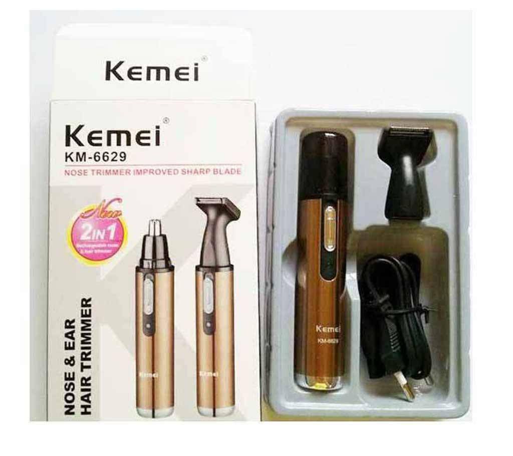 Kemei KM-6629 Rechargeable Nose Hair Trimmer 
