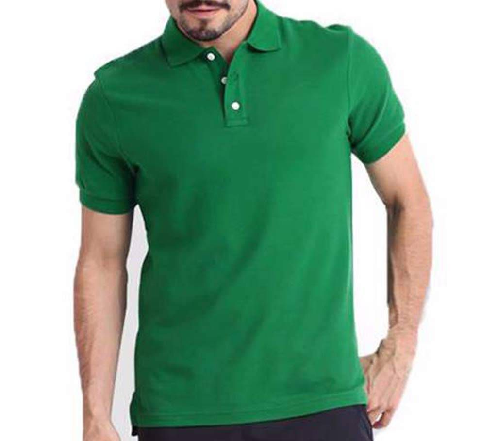 Gents Green Cotton Polo Shirt