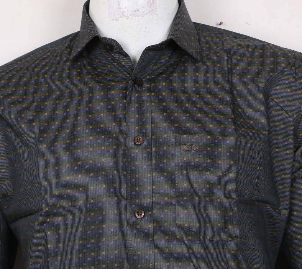 Gents Full-sleeve Dot Tailor Fit Casual Shirt