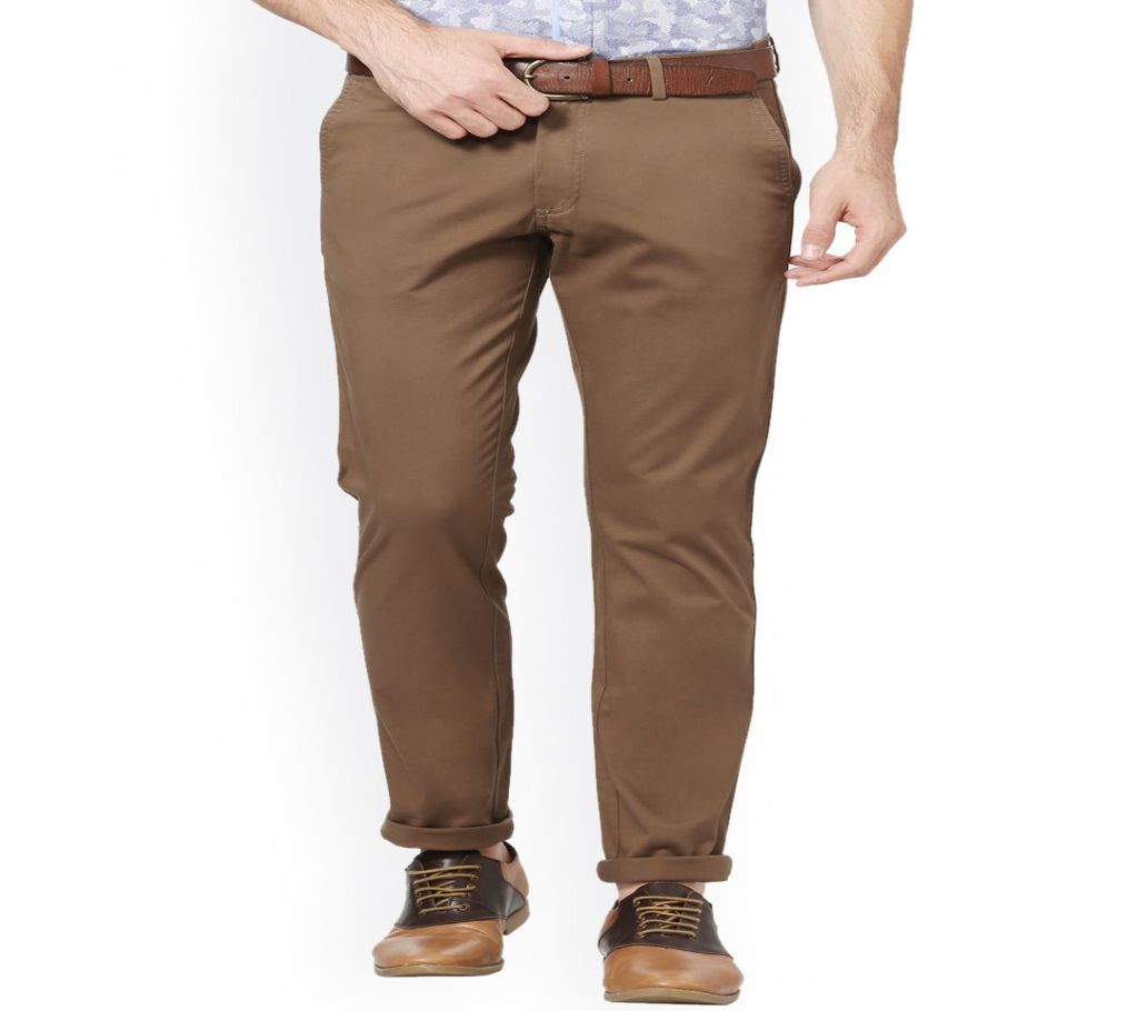 Steel Brown Gabardine Pant For Men- P014