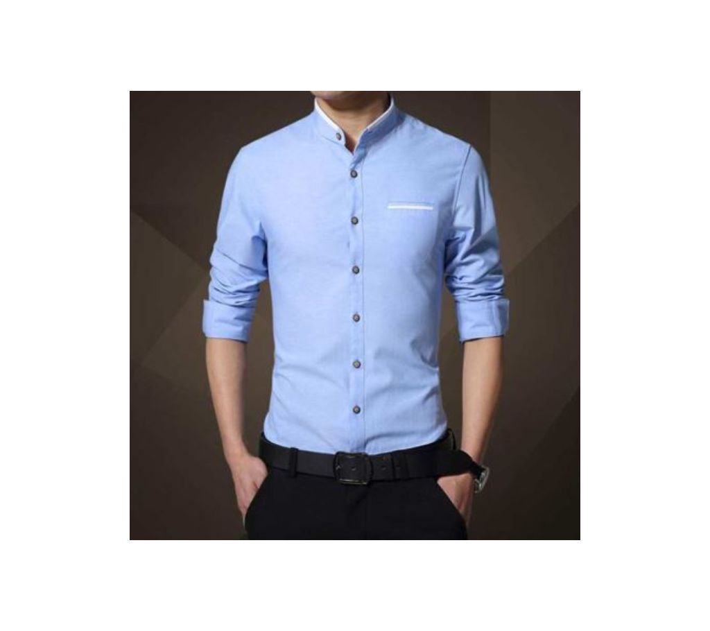 Light Blue Casual Shirt for Men