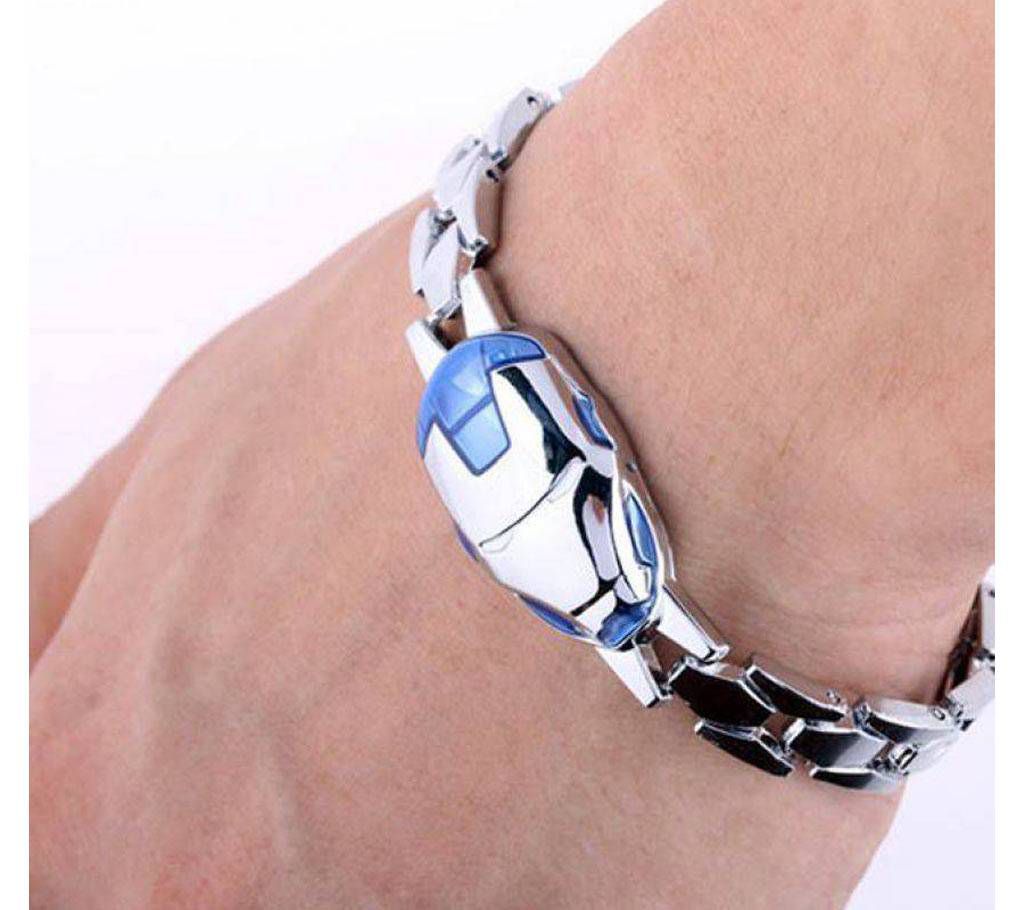 Iron Man Mask Silver Bracelet