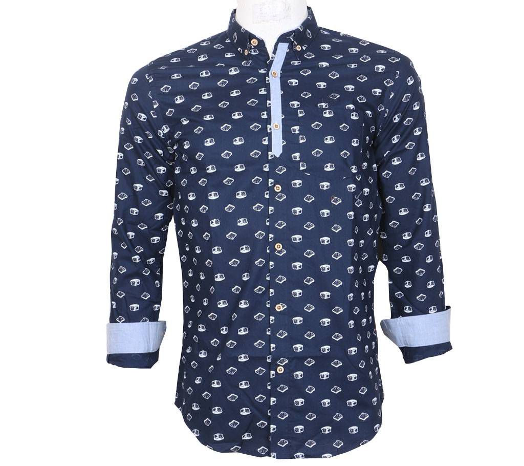 Gents Full-sleeve Ice Bar Cotton Casual Shirt