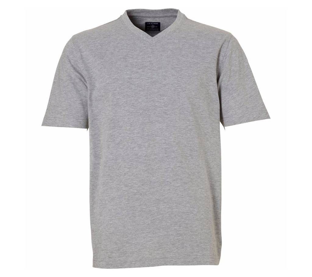 Gents V-Neck Grey Melange Color T-Shirt