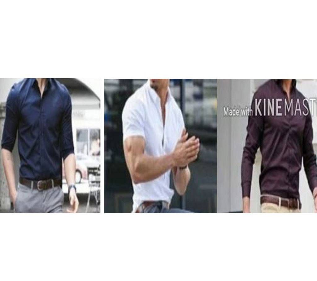 Full Sleeve Cotton shirt 3 pcs combo offer 
