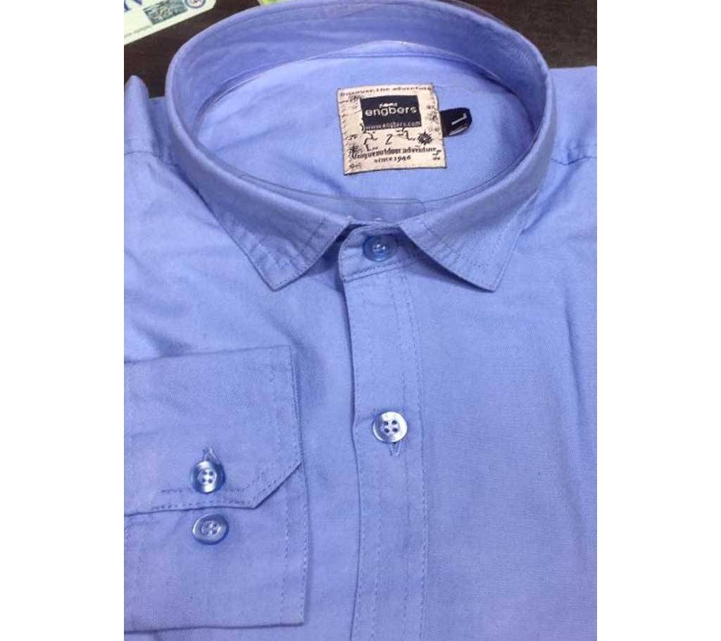 Engbers Cotton Shirt For Men-Sky Blue 