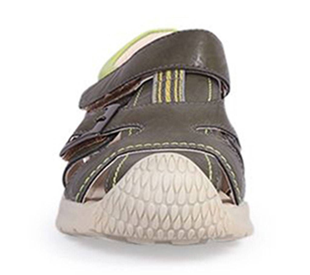 Twinkler Green Smooth Leather Boy's Sandal Shoe