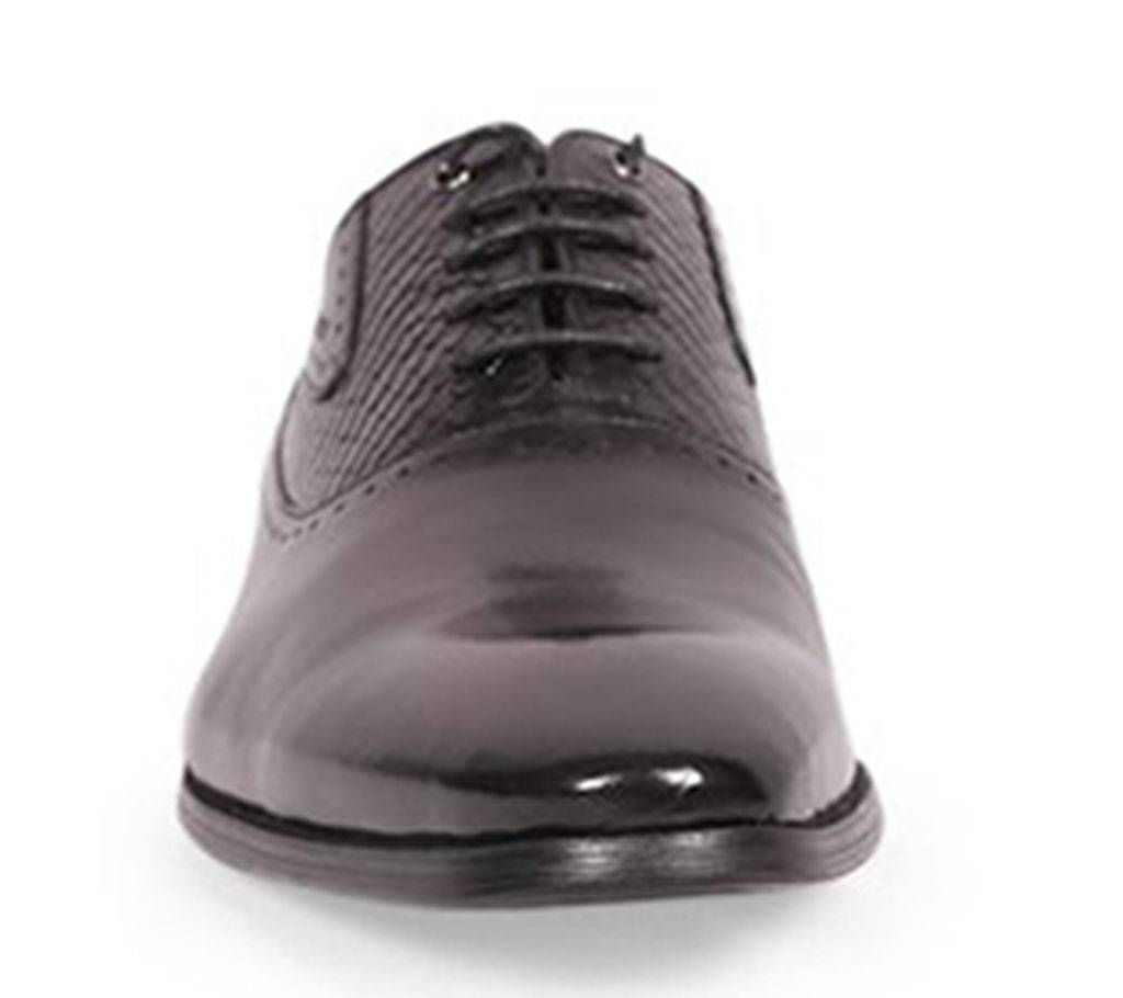 Venturini Men's Black Shiny Leather Casual Shoe

