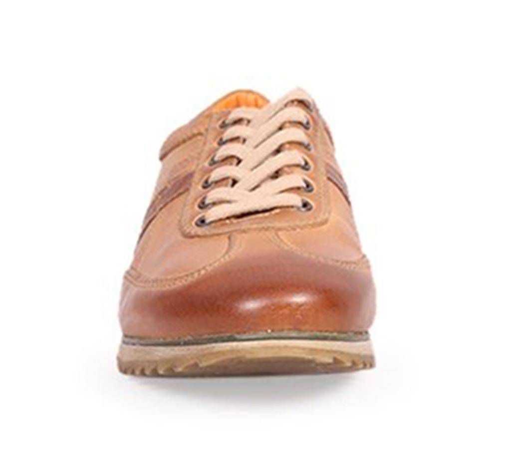 Maverick Men's Light Brown Smooth Leather Casual Shoe

