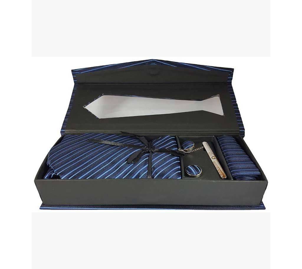 Official Blue stripe silk tie 