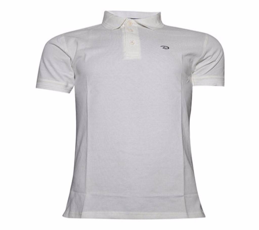 D White Polo Shirt For Men