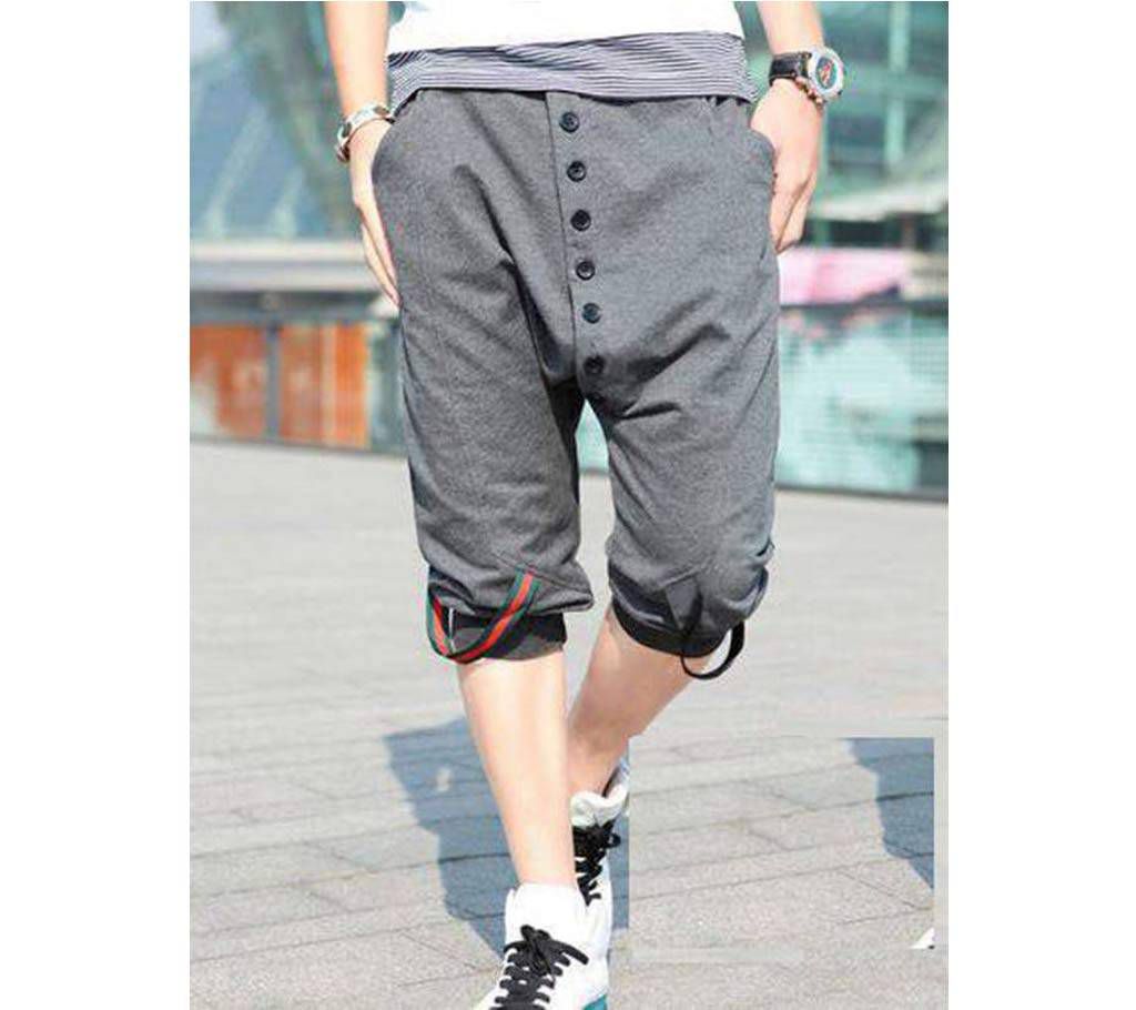 Buy Men Charcoal Grey Solid ThreeFourth Track Pants online  Looksgudin