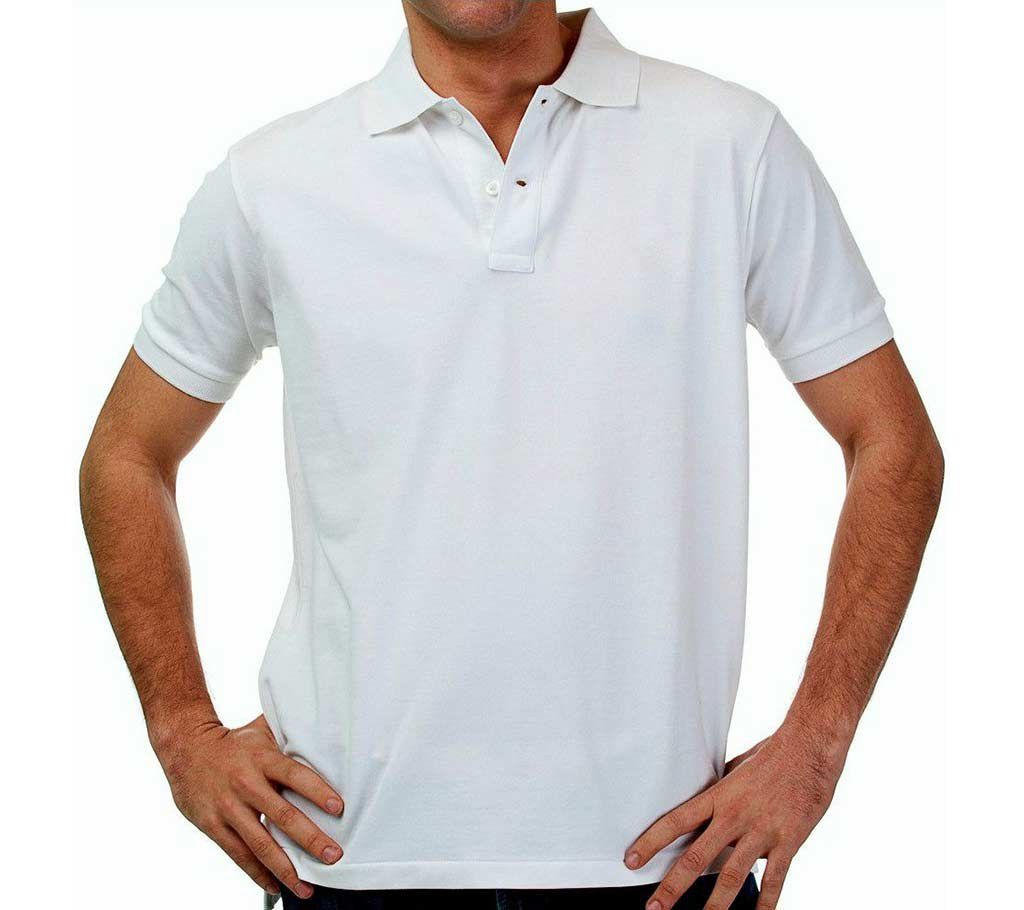 Pique Polo Shirt For Gents (White)