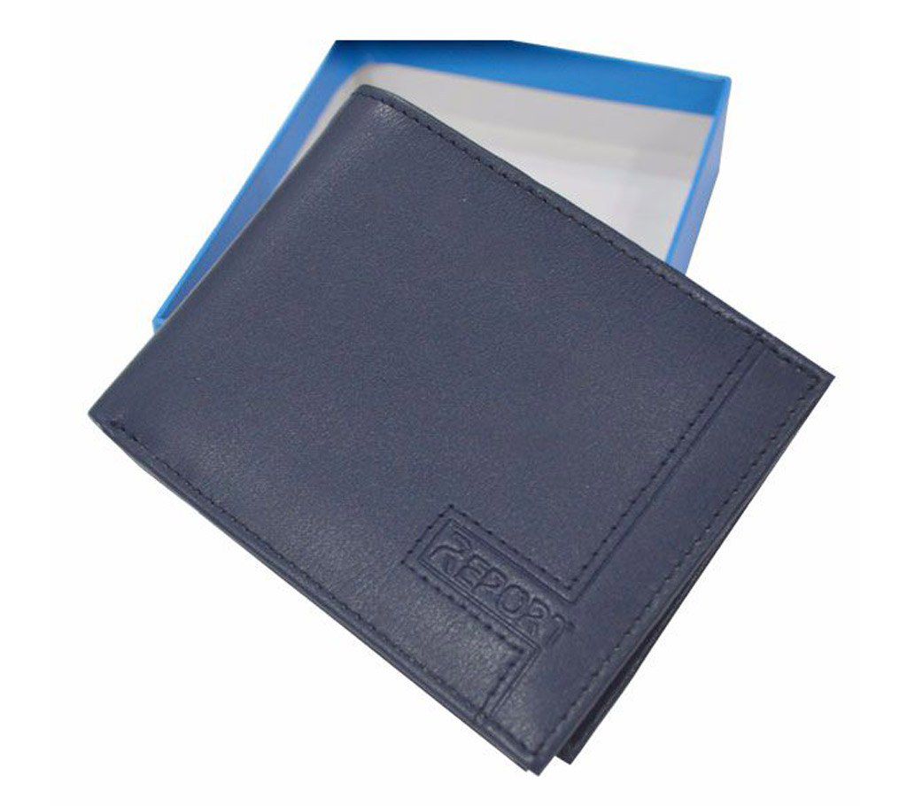 Gent's blue color leather wallet 
