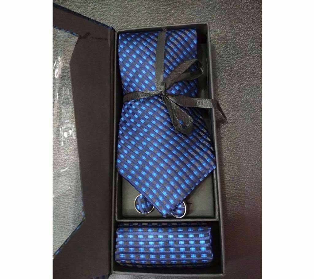 Formal Navy Blue Silk Tie