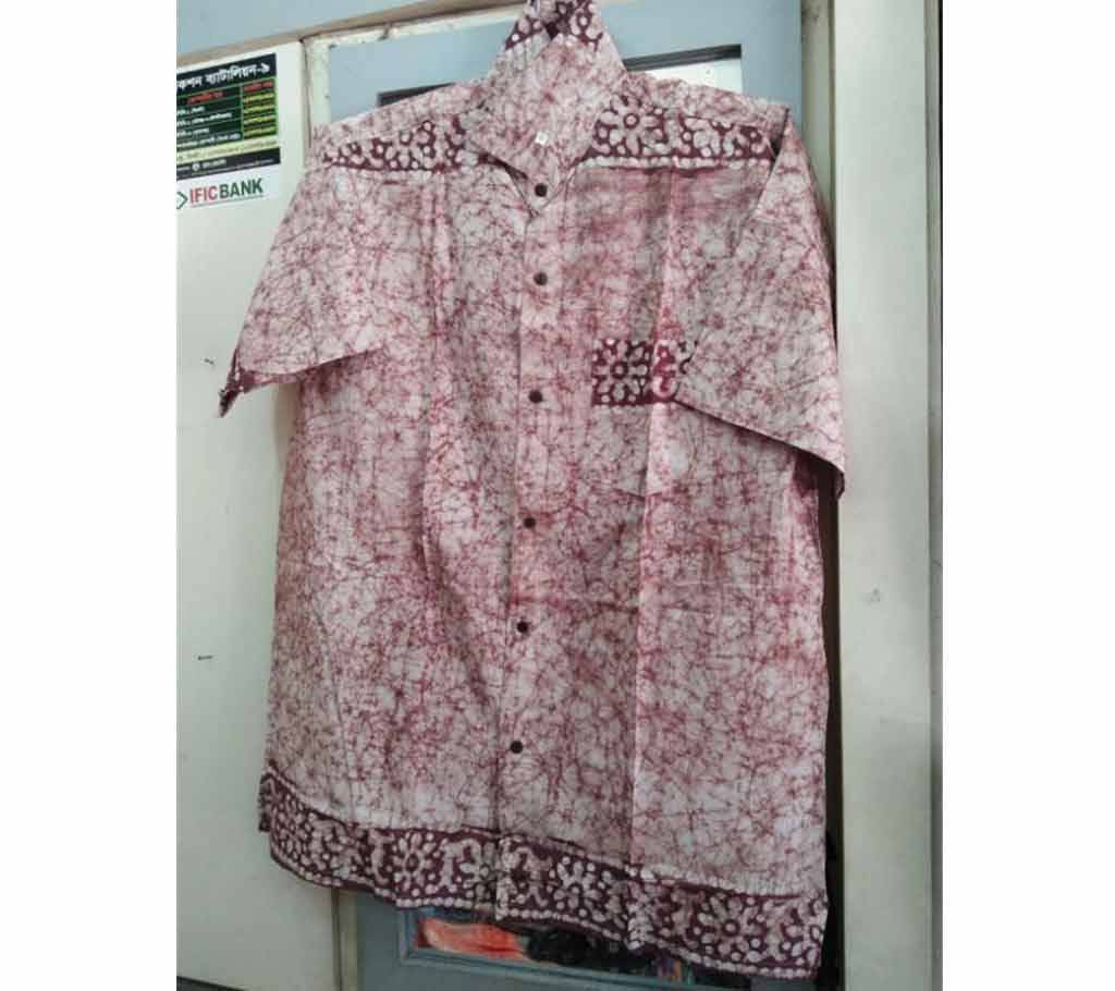 Half sleeve Batik printed shirt for men