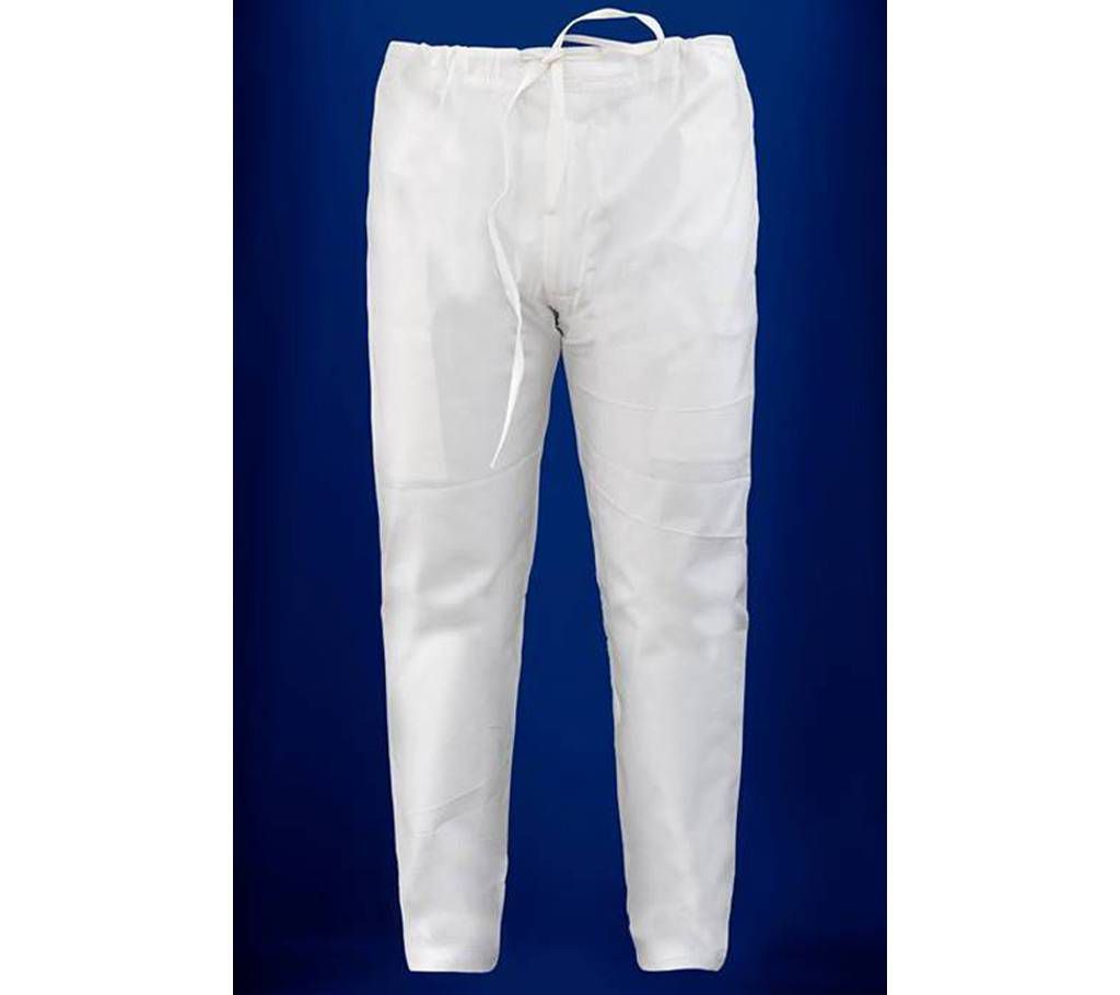 White Cotton Pajama For Men