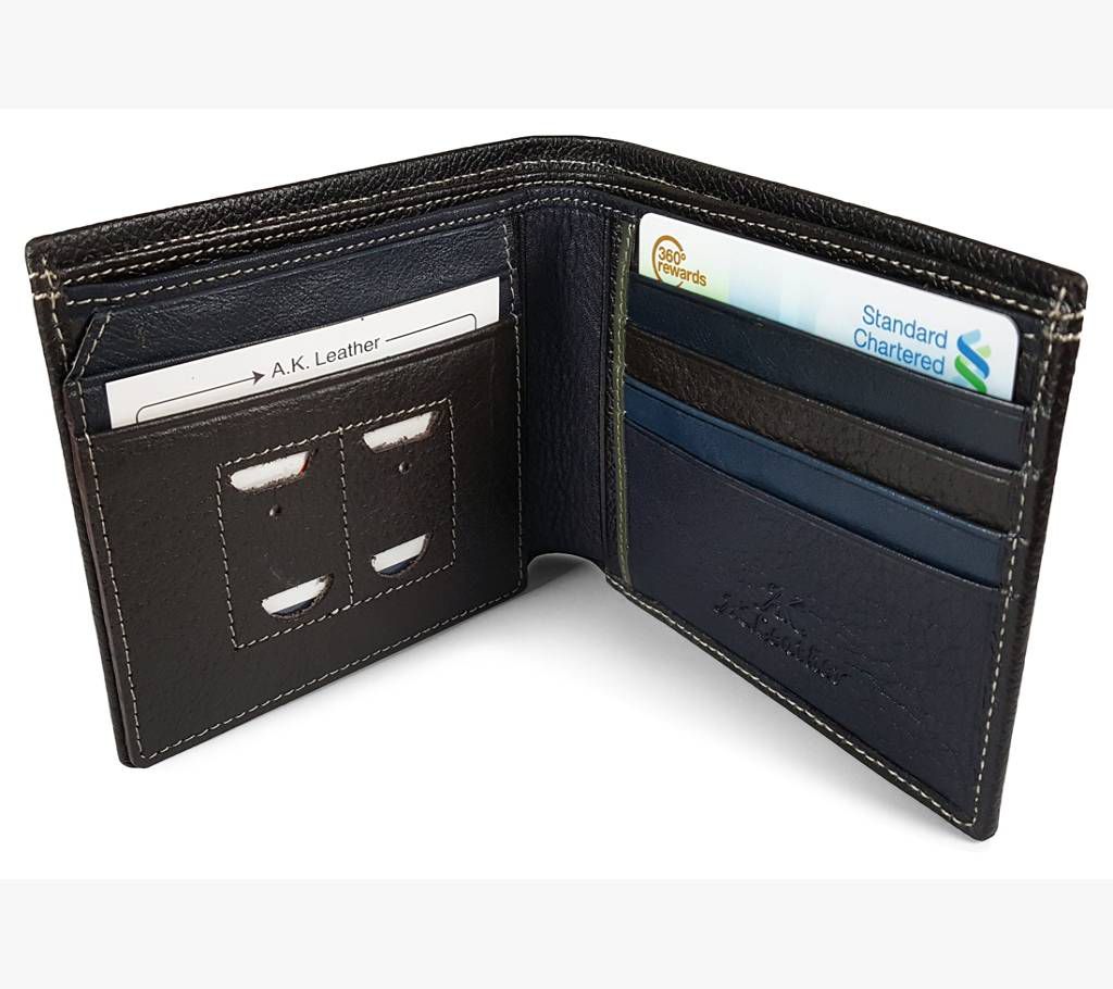 Black Leather Wallet for Men-0219WLT