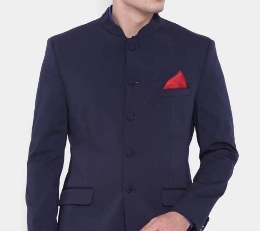 Stylish Plain Jodhpuri Suit in Blue Color