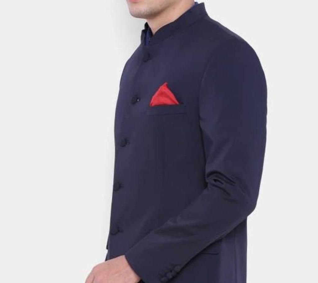 Stylish Plain Jodhpuri Suit in Blue Color