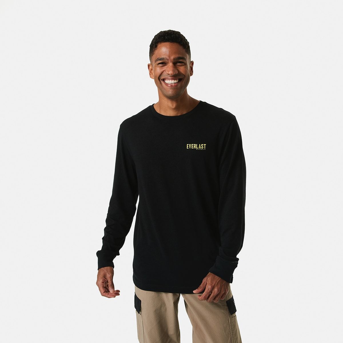 Everlast Mens Workwear Long Sleeve Crew Neck T-shirt