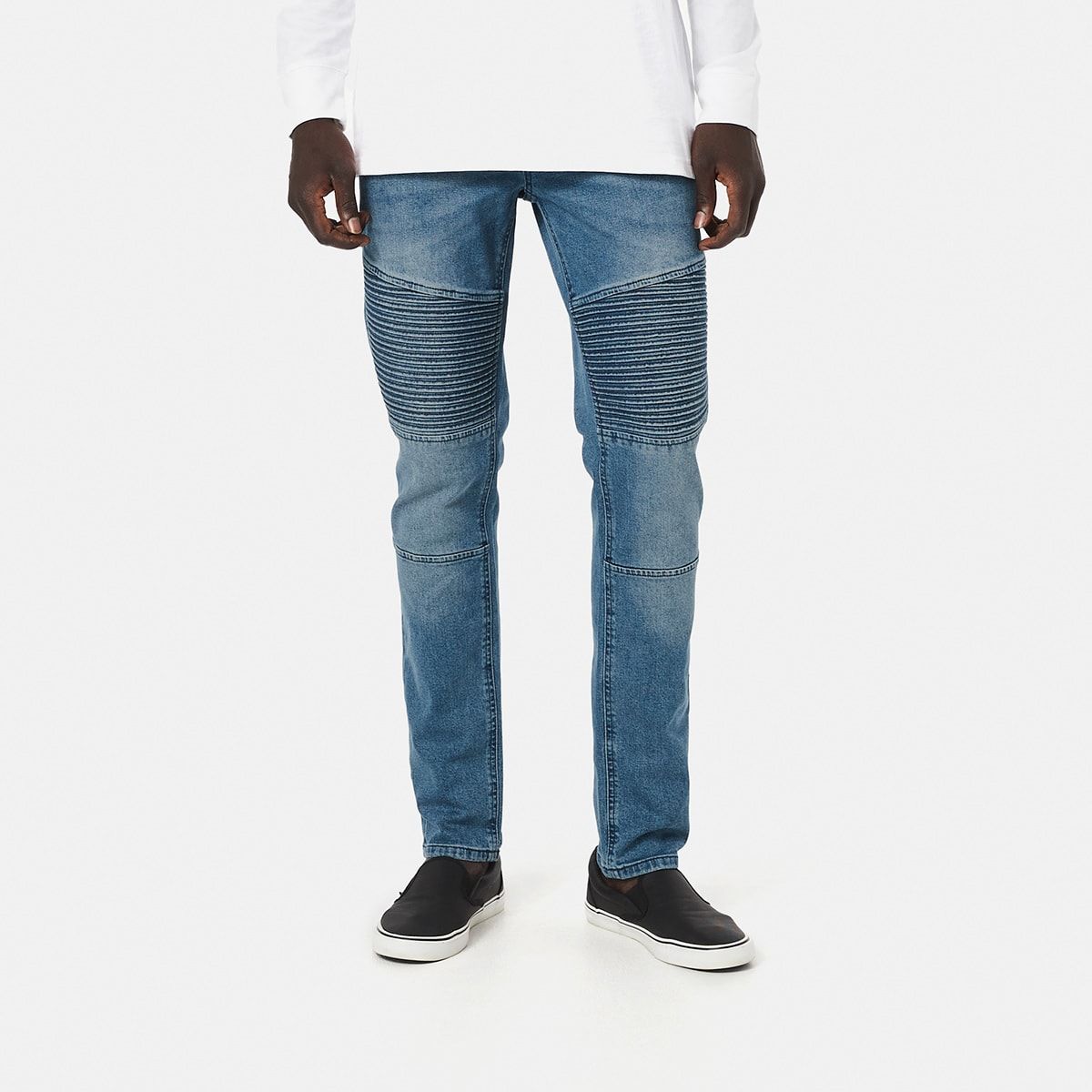 Skinny Fit Moto Jeans