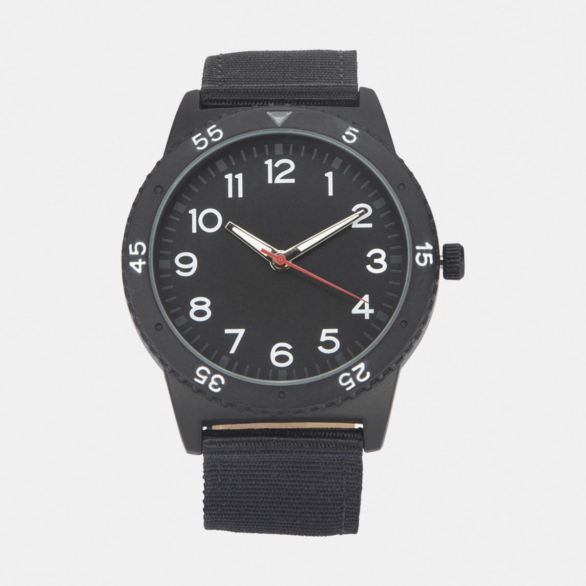 Analogue Nylon Band Watch - Black
