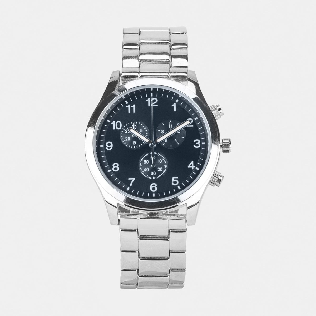 Analogue Metal Band Watch - Silver