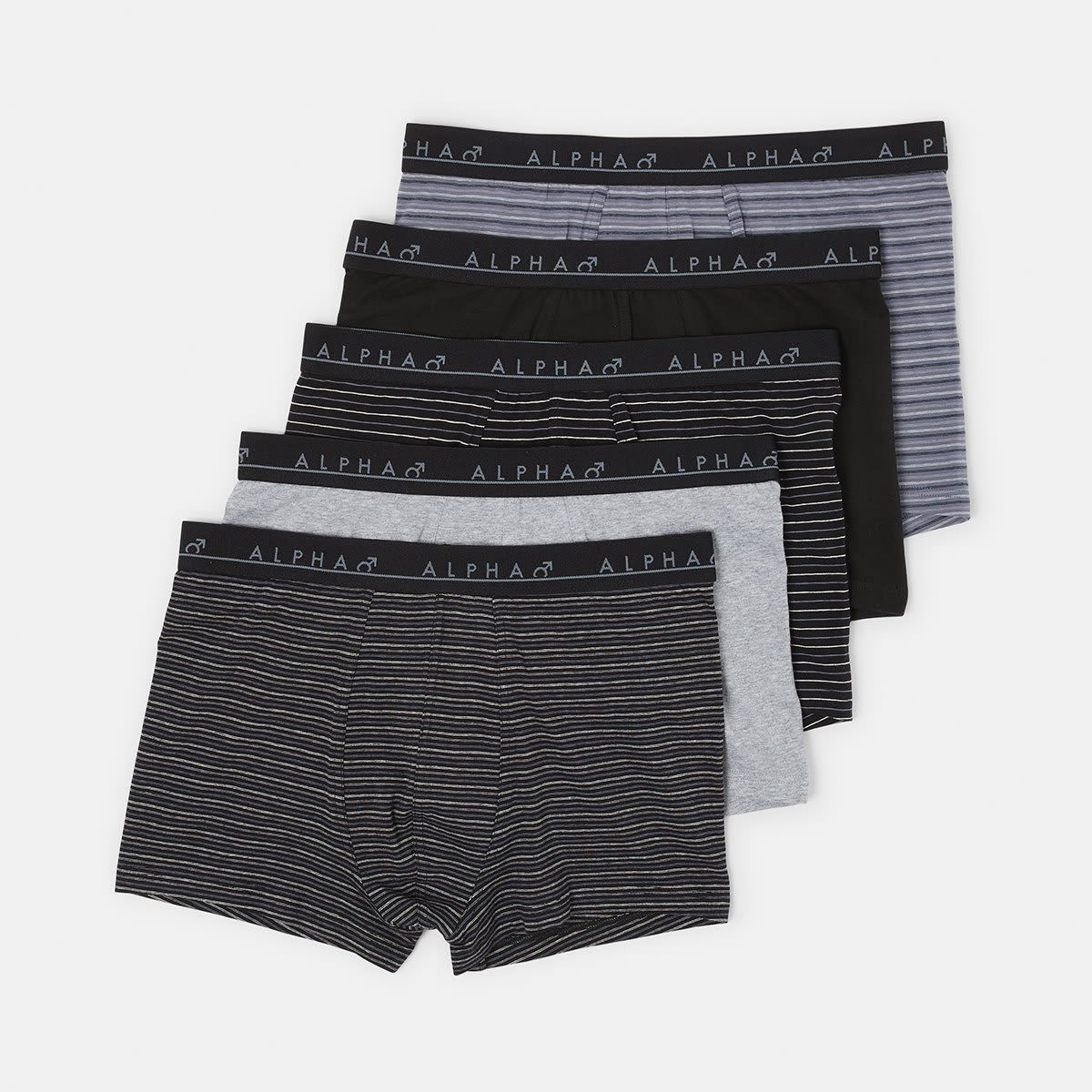 5 Pack Stripe and Plain Trunks