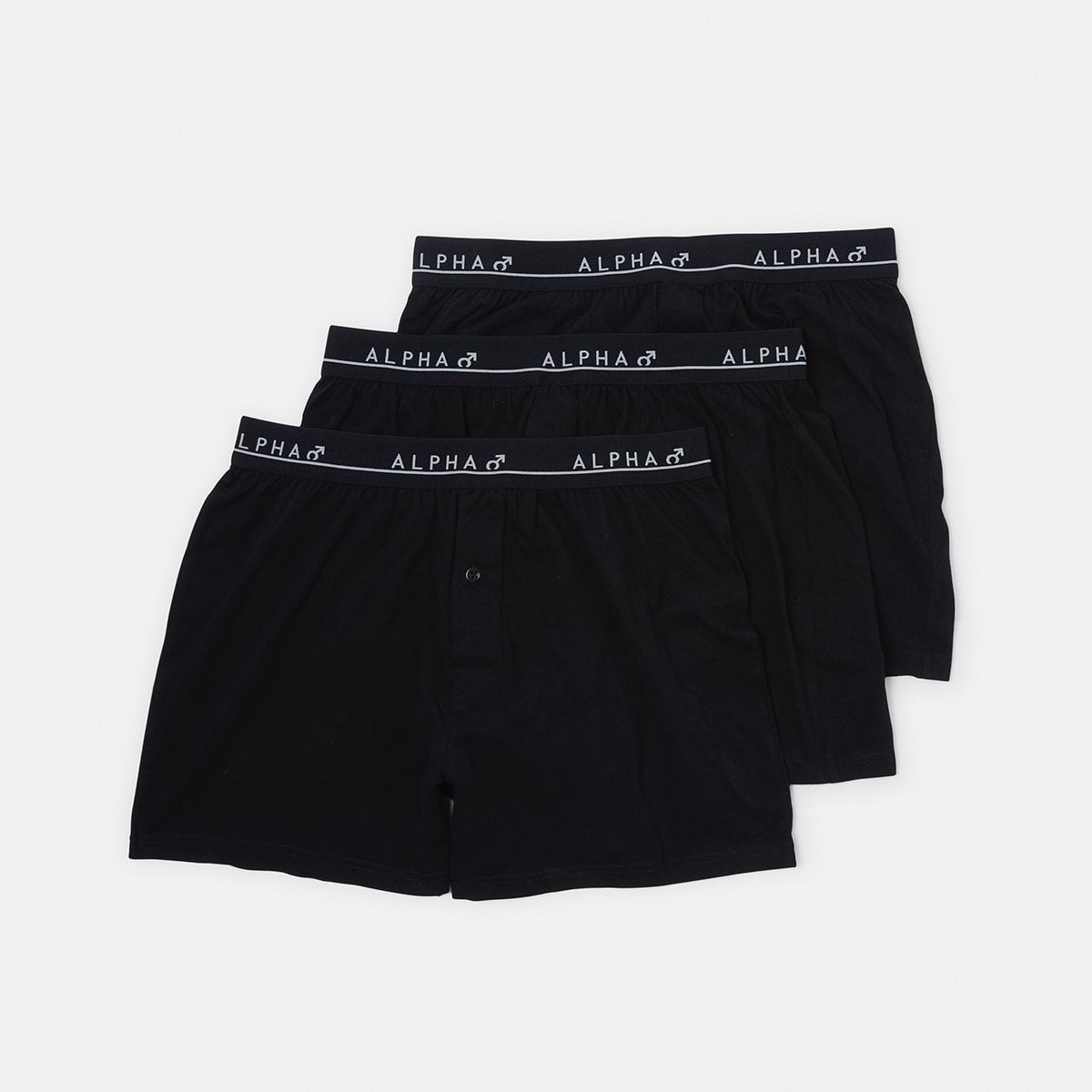 3 Pack Plain Jersey Boxers