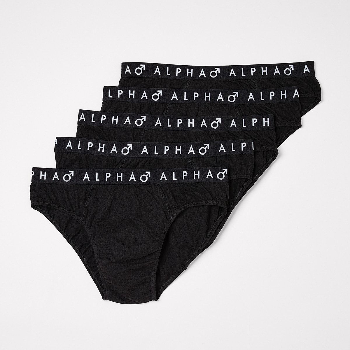 5 Pack Men's Larger Size Attached Elastic Waistband Briefs Extended Sizes