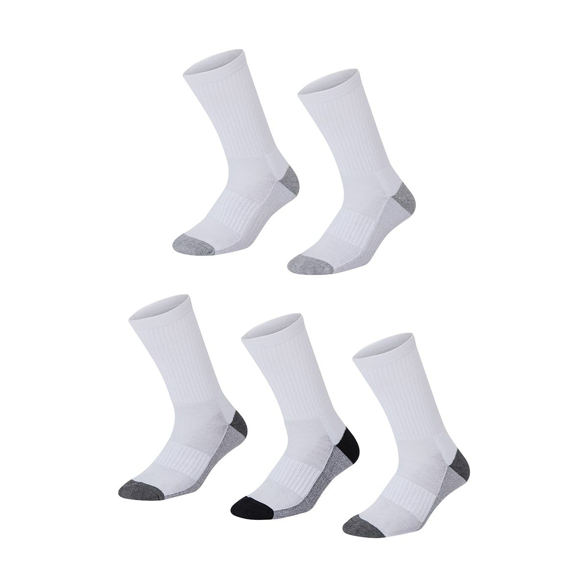 5 Pack Super Tough Crew Socks