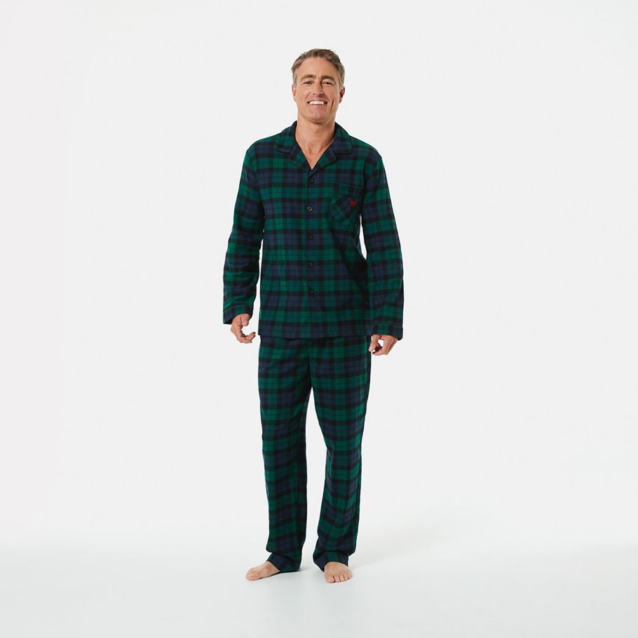 Long Sleeve Woven Button Through Pyjama Set