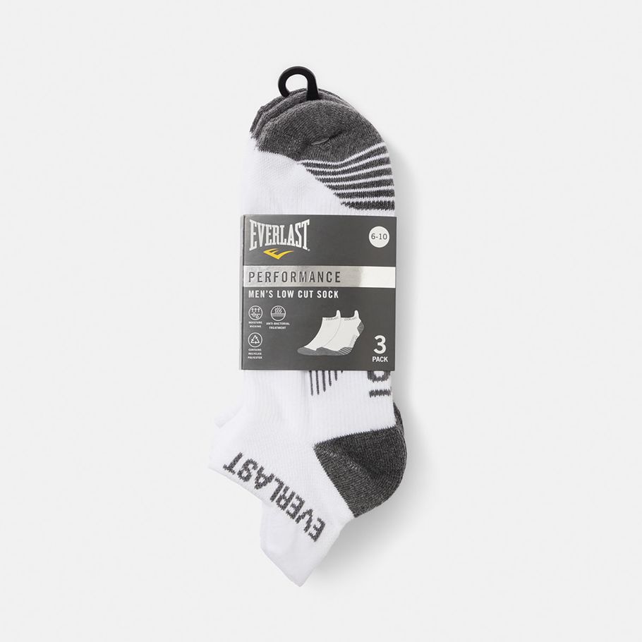 3 Pack Active Everlast Mens Low Cut Socks