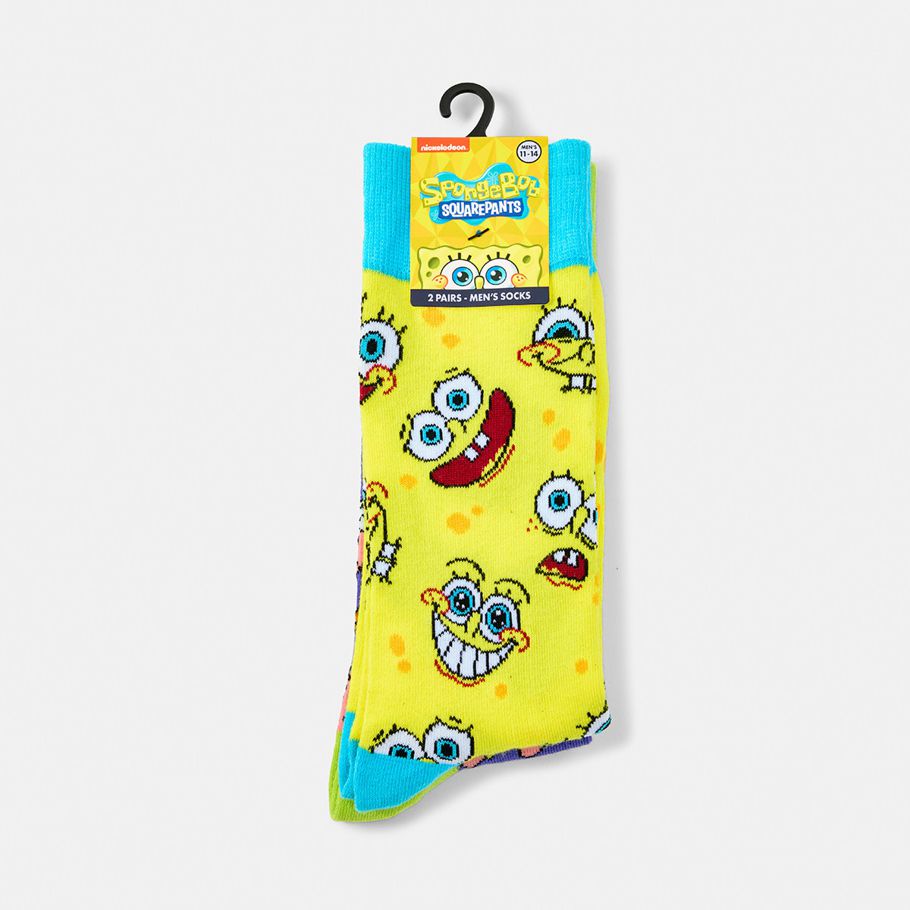 2 Pack SpongeBob SquarePants License Socks
