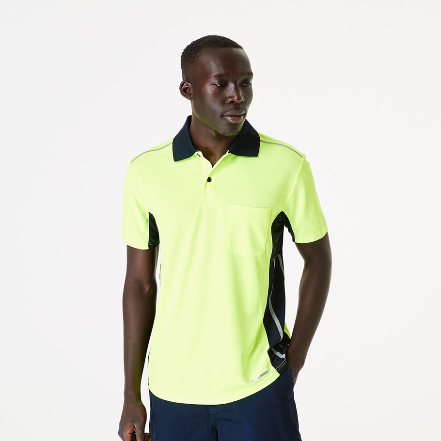 Workwear Short Sleeve Reflective Fluorescent Polo Shirt