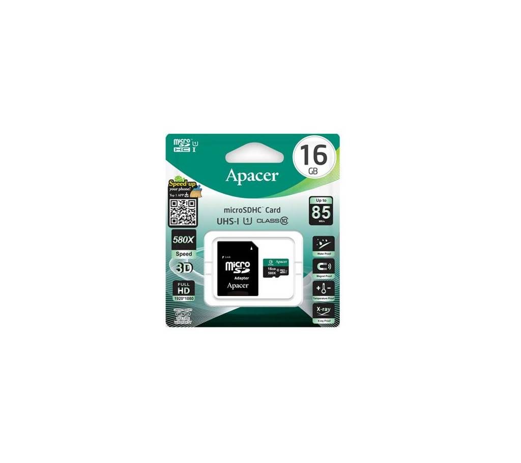 MEMORY CARD APACER MICROSDHC CLASS10 16GB