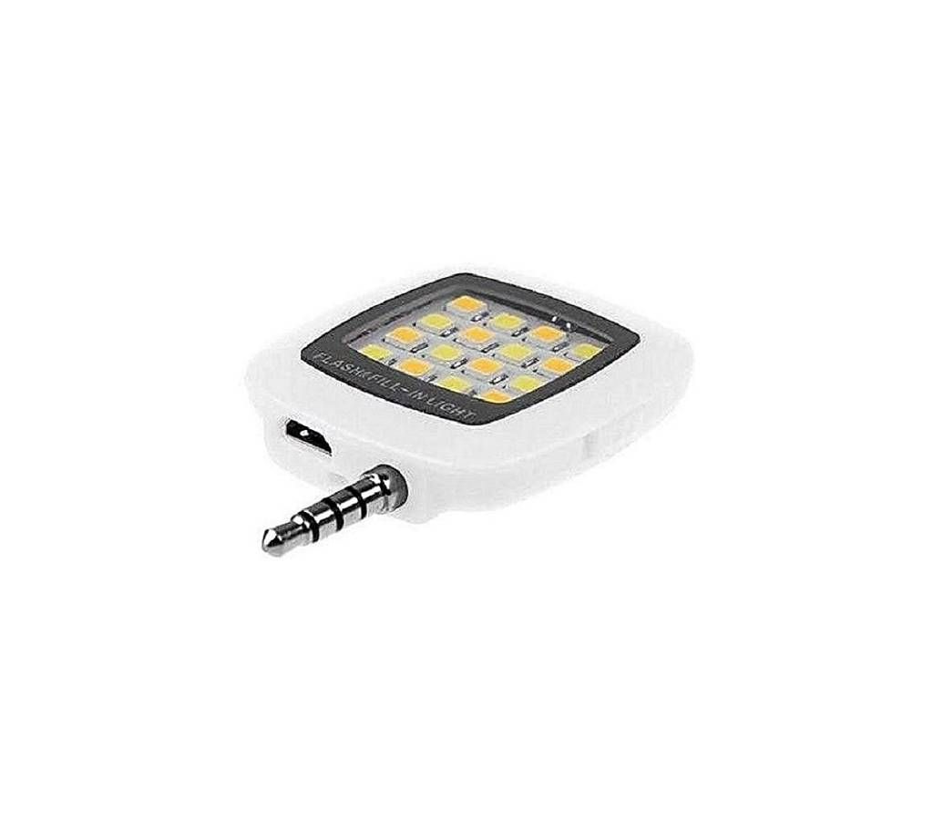 Portable LED Selfie Flash Light - White
