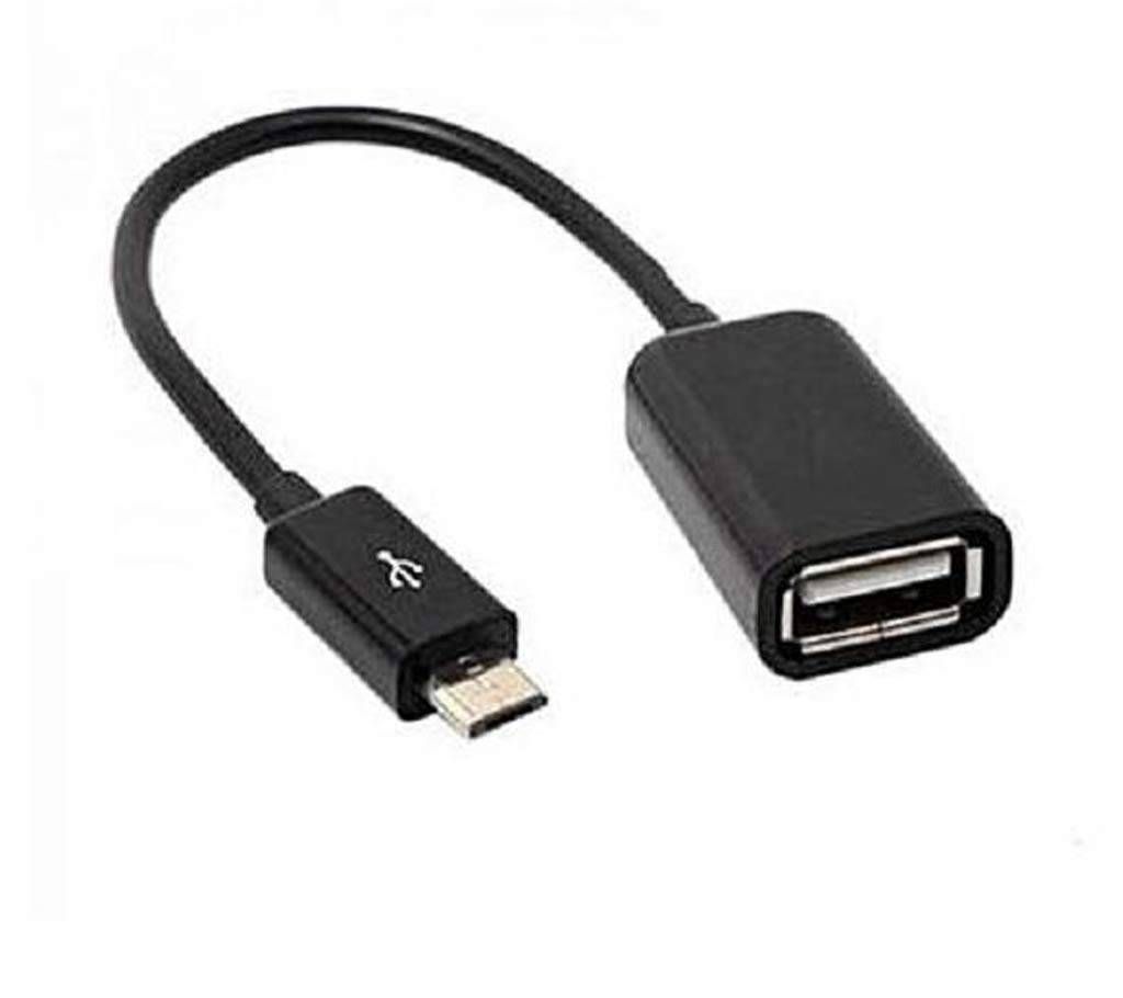 Micro OTG USB Cable - Black