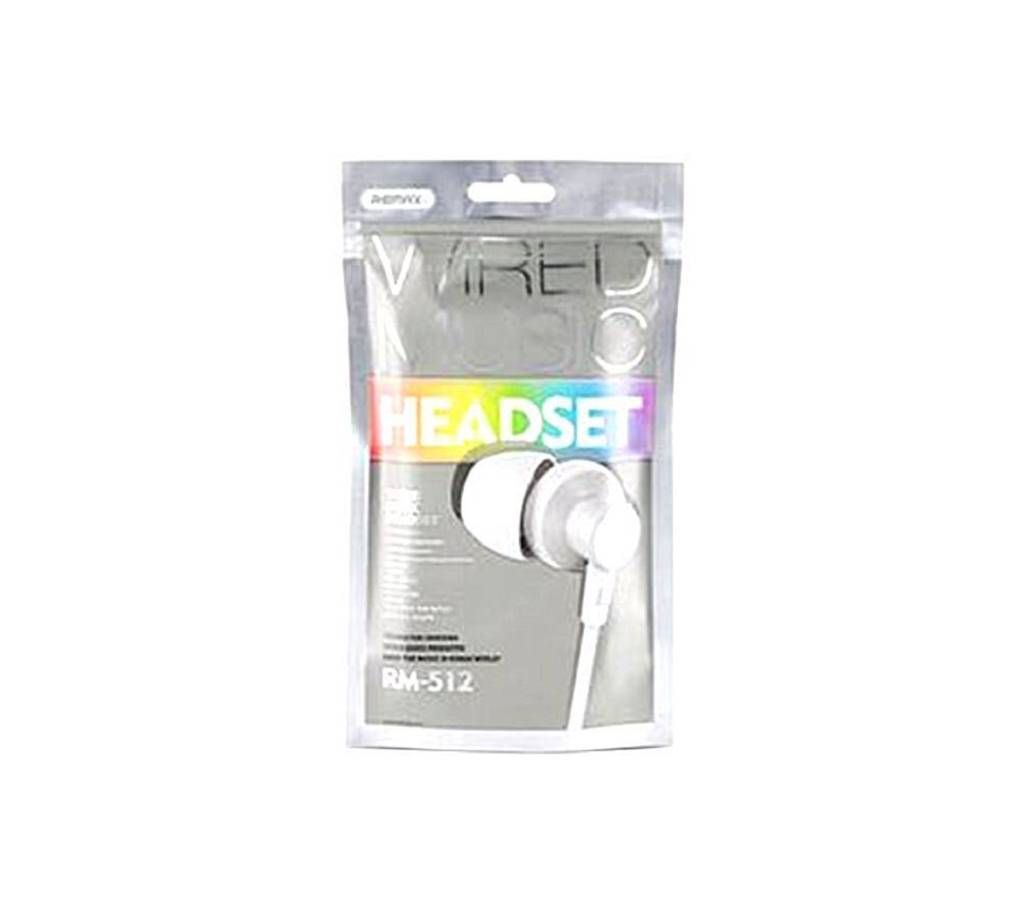 REMAX RM-512 Heavy Bass In-ear Headphone - White