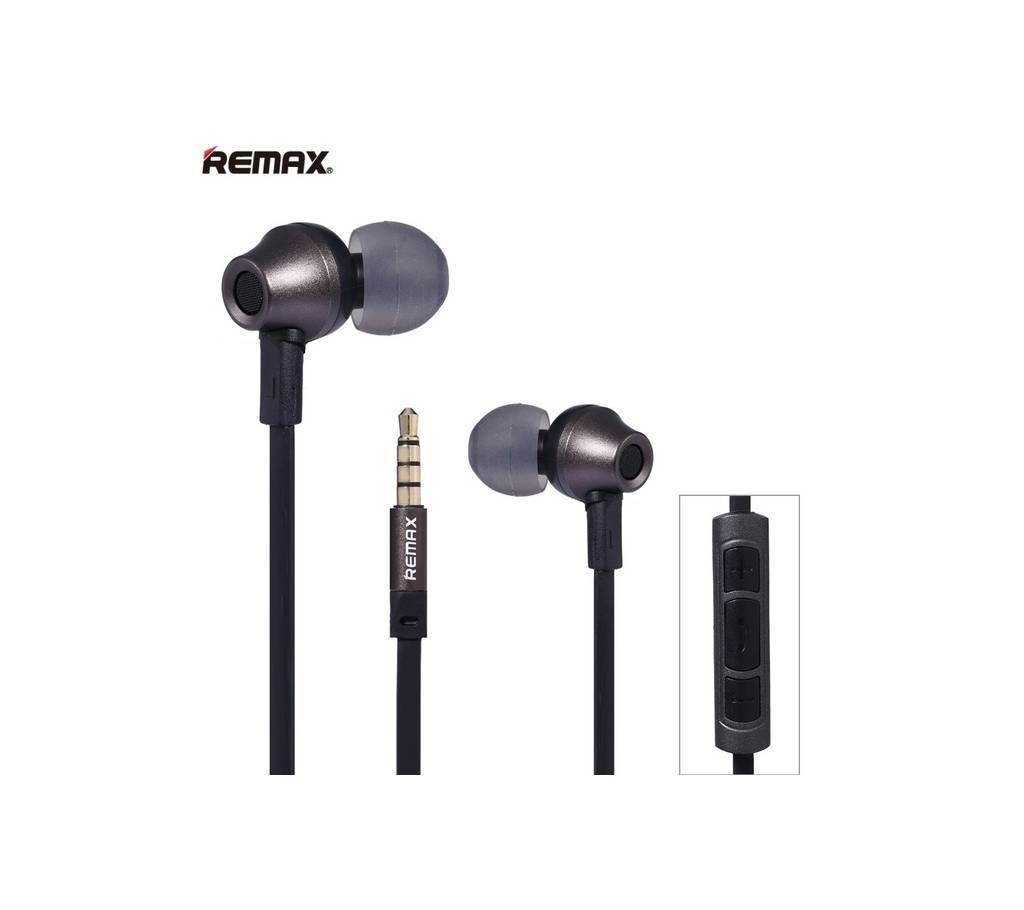 REMAX 610D In-Ear Headphone - Black and Golden