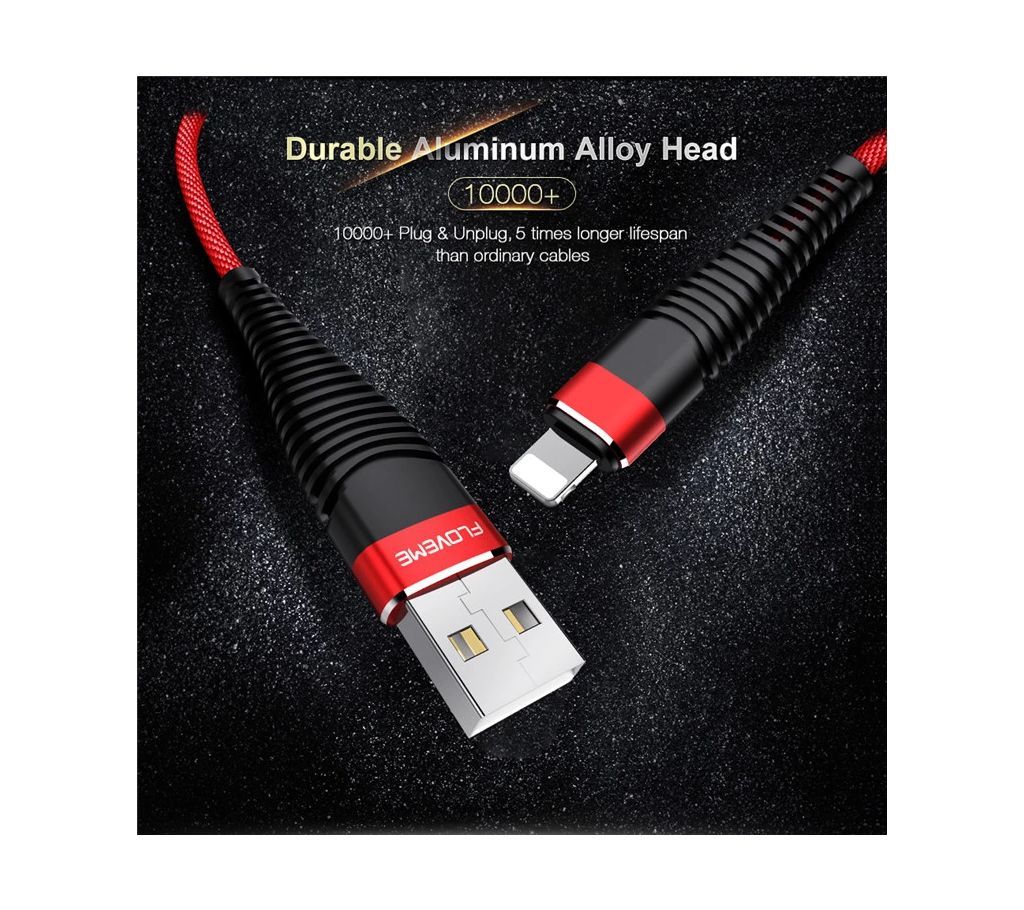 Mobile Phone Data Cable FLOVEME Strong Fast Charging for Cell Phone Charger USB Cable