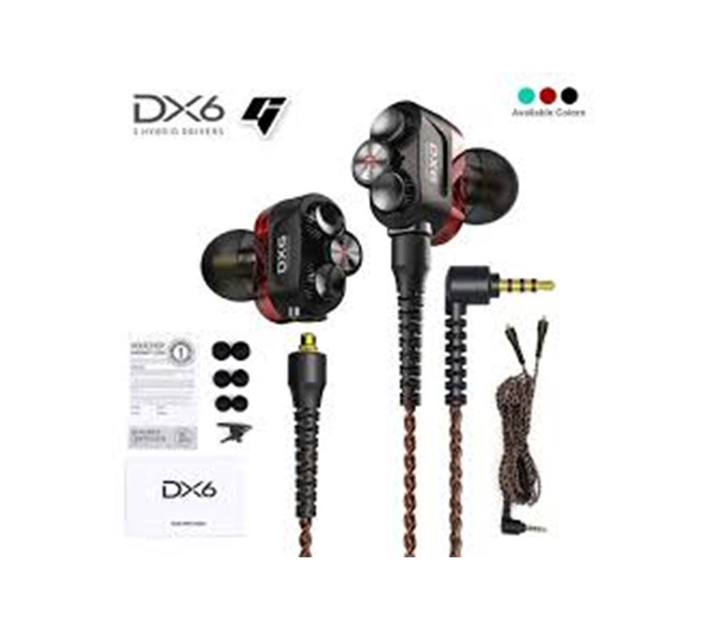 PLEXTONE DX6 Type C + 3.5 mm jack Hi Res Premium Quality 3 Hybrid Drivers Earphone