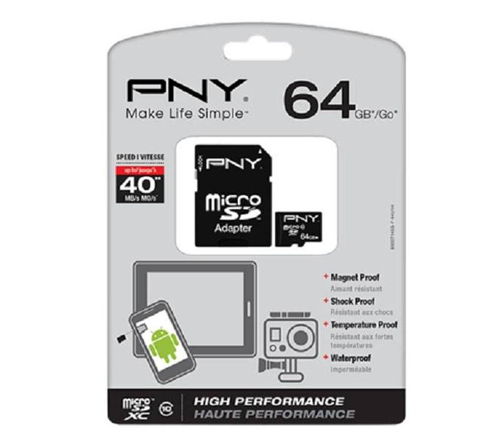 64GB Storage Capacity     Class 10 / UHS-I