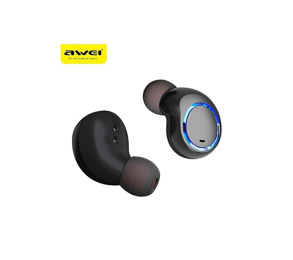 Awei T3 OEM/ODM Mini True Wireless Bluetooth Earphone with Charging Case - Black