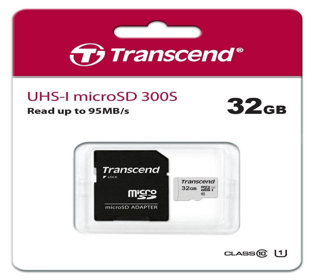 Transcend 32GB microSDXC/SDHC 300S Card with Adapter