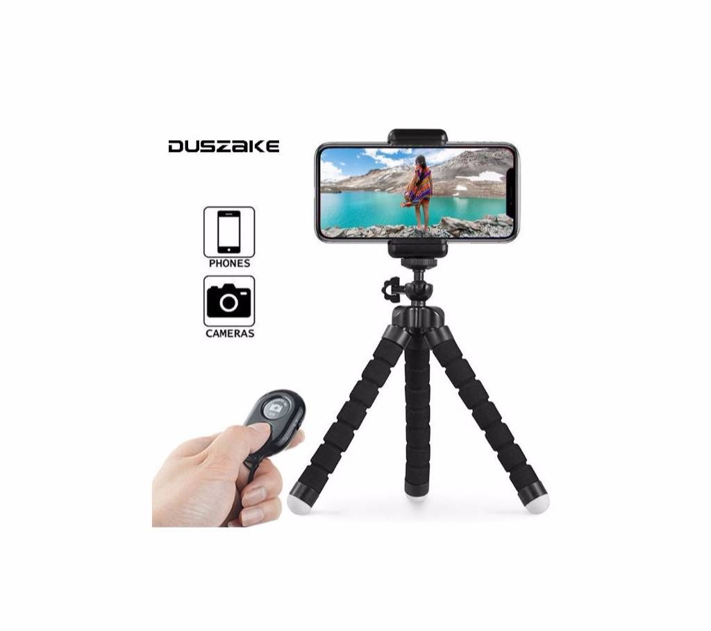 Bluetooth Remote Control Flexible Sponge Octopus Mini Tripod