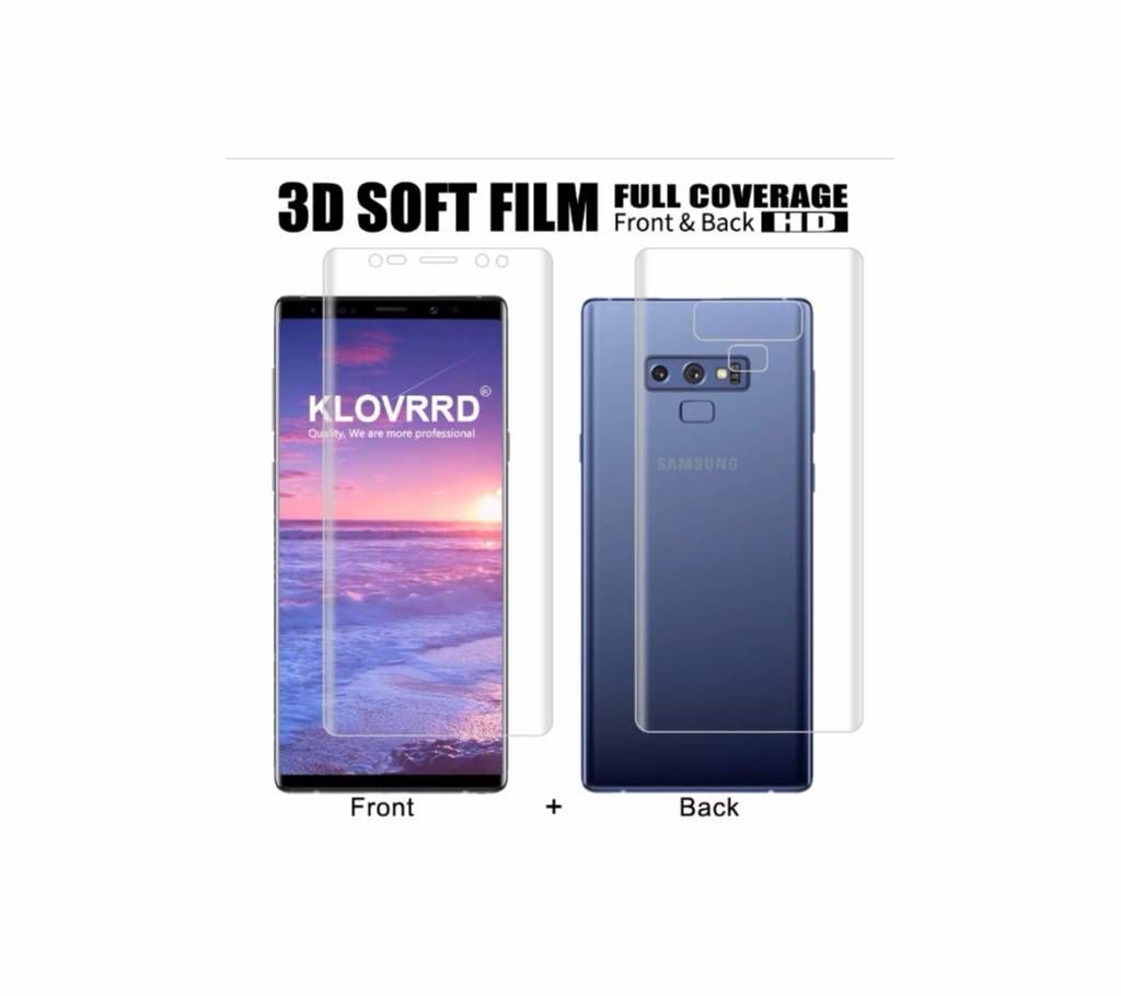 2pcs Front And Back 3D Full Soft Hydrogel Film Screen Protector For Samsung Note 9