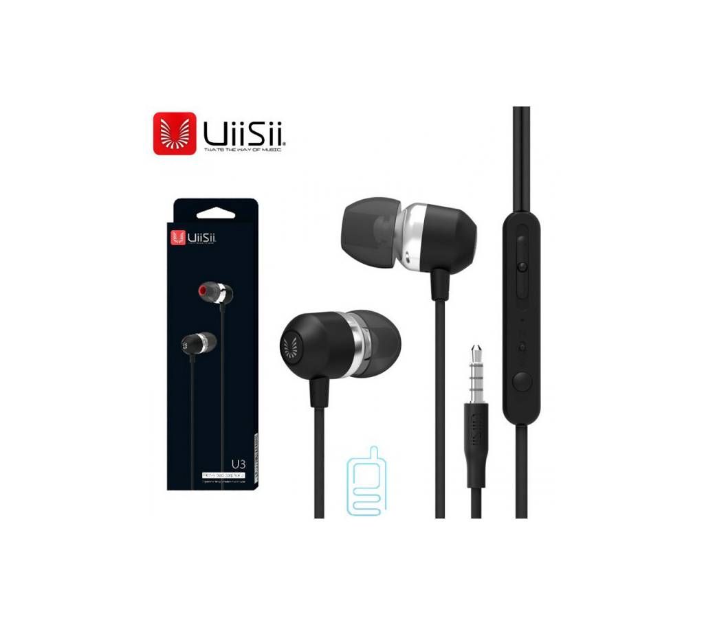 UiiSii C100 Earphones, In-Ear Headphones with Microphone, for iPhone and Android Devices (Red)