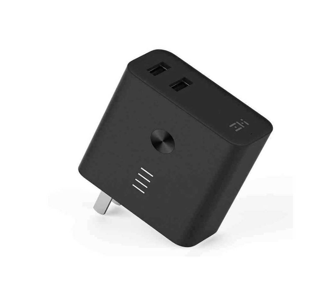 Zmi 2 In 1 Power Bank  6500 mAh with Wall Quick Charger - Black